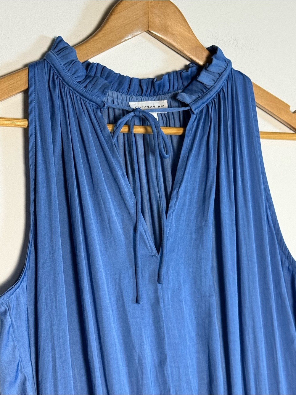 Current Air Cara pleated mini dress blue SMALL - Picture 5 of 8